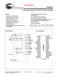 Datasheet CY28442ZXC-2 производства Cypress