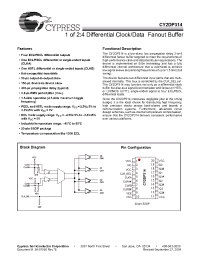 Datasheet CY2DP314OXI manufacturer Cypress