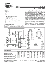Datasheet CY7C199-15VC производства Cypress