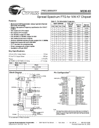 Datasheet W230-03 manufacturer Cypress