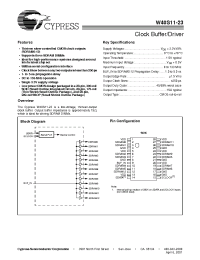 Datasheet W40S11-23G производства Cypress
