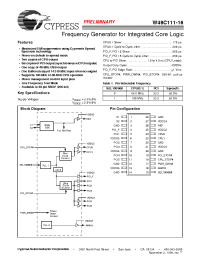 Datasheet W48C111 производства Cypress