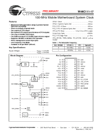 Datasheet W48C111-17 производства Cypress