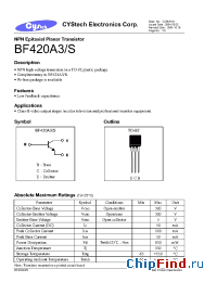 Datasheet BF420A3S производства Cystech