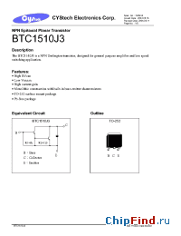 Datasheet BTC1510J3 производства Cystech