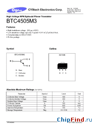 Datasheet BTC4505M3 производства Cystech