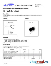 Datasheet BTC5179S3 производства Cystech