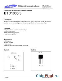 Datasheet BTD1805I3 производства Cystech