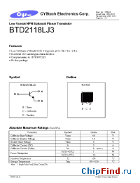 Datasheet BTD2118LJ3 производства Cystech