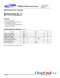 Datasheet BTN1053L3 производства Cystech