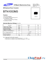 Datasheet BTN1053M3 производства Cystech