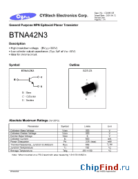 Datasheet BTNA42N3 производства Cystech