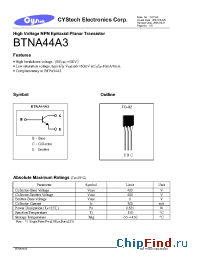 Datasheet BTNA44A3 производства Cystech