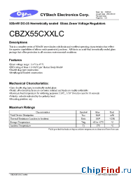 Datasheet CBZX55C10 производства Cystech