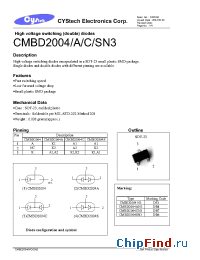 Datasheet CMBD2004S производства Cystech