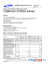 Datasheet CSMA3100SA производства Cystech