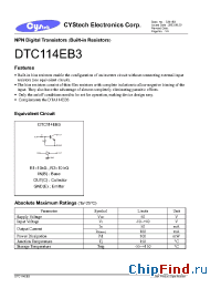 Datasheet DTC114EB3 производства Cystech
