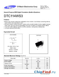 Datasheet DTC114WS3 производства Cystech