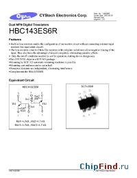 Datasheet HBC143ES6R производства Cystech