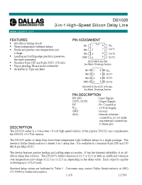 Datasheet DS1035-25 производства Dallas