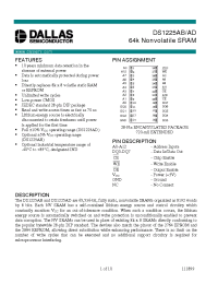Datasheet DS1220AD-170IND manufacturer Dallas