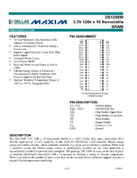 Datasheet DS1258WP-100-IND manufacturer Dallas