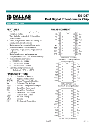 Datasheet DS1267E-100 manufacturer Dallas