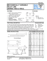 Datasheet 1503-100B manufacturer Data Delay