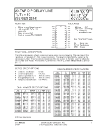 Datasheet 2214-200C производства Data Delay