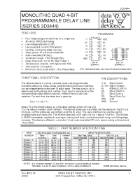 Datasheet 3D3444D-xx производства Data Delay