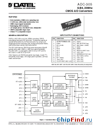 Datasheet ADC-305 производства Datel
