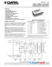 Datasheet ADS-119MC производства Datel