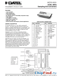 Datasheet ADS-933MM производства Datel