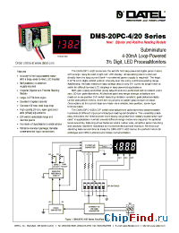 Datasheet DMS-20PC-4/20 производства Datel