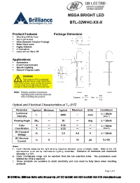 Datasheet BTL-32WHC-XX-X manufacturer DB Lectro