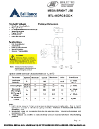 Datasheet BTL-46DRCS-R5-G manufacturer DB Lectro