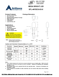 Datasheet BTL-46YECS-Y2-J manufacturer DB Lectro