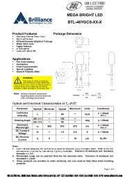 Datasheet BTL-46YGCS-G16-E manufacturer DB Lectro