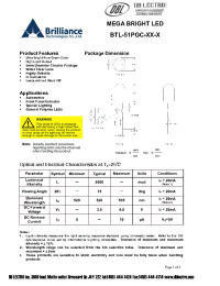 Datasheet BTL-51PGC-XX-T manufacturer DB Lectro