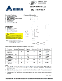 Datasheet BTL-51WHC-PW-V manufacturer DB Lectro