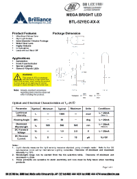 Datasheet BTL-52YEC-XX-Q manufacturer DB Lectro