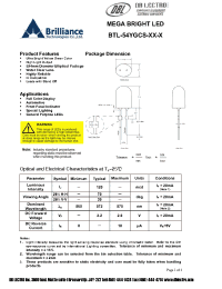 Datasheet BTL-54YGCS-G16-F manufacturer DB Lectro