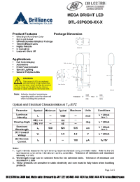 Datasheet BTL-55PGDS-G7-O manufacturer DB Lectro