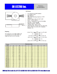 Datasheet TL35-0016-012 manufacturer DB Lectro