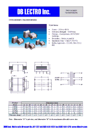 Datasheet TL66-2F-12 manufacturer DB Lectro