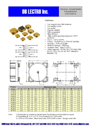 Datasheet TL99-0016-018 manufacturer DB Lectro