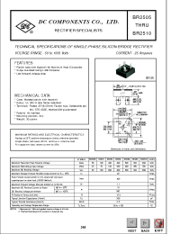 Datasheet BR2510 производства DCCOM