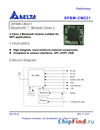 Datasheet DFBM-CM221 производства Delta