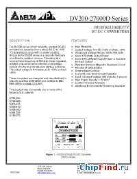 Datasheet DV200-27005D-XXX производства Delta