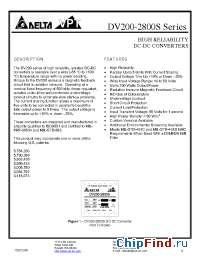 Datasheet DV200-283R3S-XXX производства Delta
